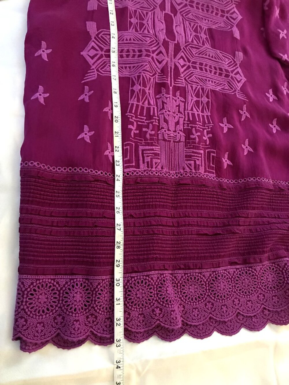 Johnny Was Magenta Leena Embroidered Tunic - Picture 5 of 13